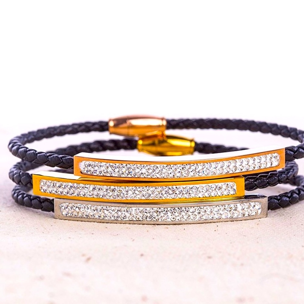 NWT Lesa Michele Women’s Swarovski Bar Bracelet